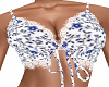 White Blue Flowers Top