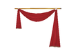 red drape curtain