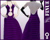 {F} Purple Striped Dress