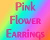 6v3| Pink Flowr Earrings