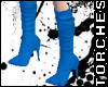 Blue Stiletto Boots