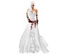 White Red Wedding Dress