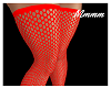 !EML Red Fishnet Stockin