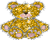 Gold Glitter Bear