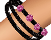 Black Pink Bracelets