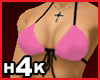 H4K Tied Bikini Pink Top