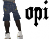 bapesta jean shorts