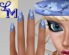 !LM FlowerBlueNailDainty