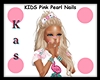 KIDS Pink Pearl Nails
