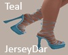 Teal String Heels