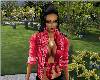 Ruby Red Denim Jacket