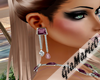 g;aztec rose earrings