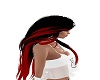 black hair with red tips