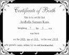 Arabella Birth Certif