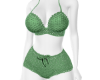 !Green crochet set.