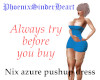 Nix azure pushup dress
