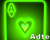 [a] Neon Ace Card Green