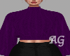 Crop Baggy Sweater Lilac