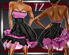 Pink & Black Satin Dress