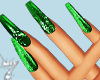 Green Long Nails