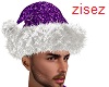 purple glitter santa hat