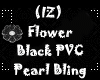 (IZ) Flower Black PVC