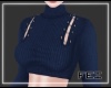 [F] Knit Sweater Blue
