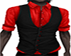 black Red Shirt Vest
