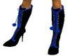 Black Boots with Blue