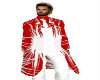 Burst Red White suit