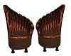 fancy brown deco chairs
