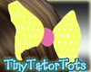 Yellow and Pink Side Bow