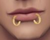 Moving Gold Lip Rings