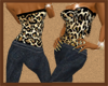 -CT Leopard Fitted Jeans