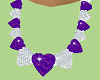 Purple-White heart chain