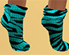 Teal Tiger Stripe Sock F