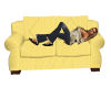 Sofa w / poses yellow