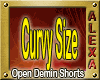 Open Denim Shorts