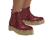 Boots red beige