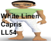 White Linen Capris