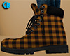 Gold Work Boots Plaid F
