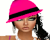 pink & black hat