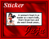 A Womans Heart Sticker