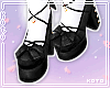 琴. Meowo black shoes