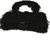 Black Fur Hand Bag