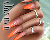 J. Orange Ombre Nails