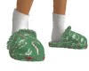 green christmas slippers