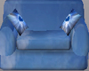 blauwe zetel met hartjes
