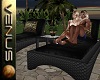 ~V~Black Cane Lounger