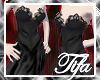 [Tifa] Black Satin Dress